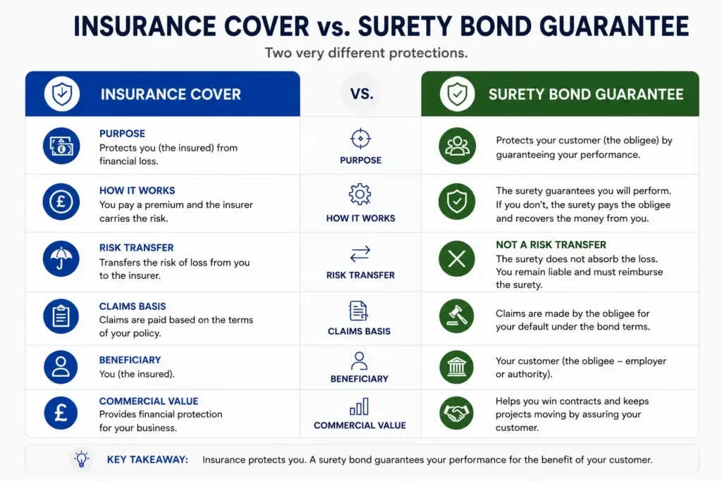 Why a surety bond is not insurance